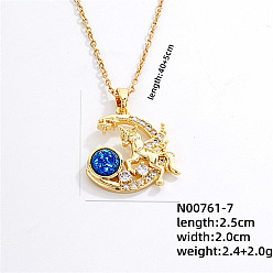 Единорог Стильные полые латунные и смоляные подвески на каждый день и для вечеринок, золотые, единорог, 15.75 дюйм (40 см)