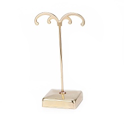 Golden Iron Earring Displays, Jewelry Display Rack, Jewelry Tree Stand, Golden, 6.9x12.7cm
