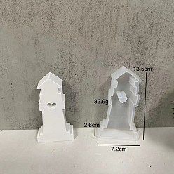 Часы Украшение своими руками силиконовая форма, формы для литья смолы, для уф-смолы, изготовление изделий из эпоксидной смолы, часы, 135x72x26 мм, внутренний диаметр: 124x65 мм