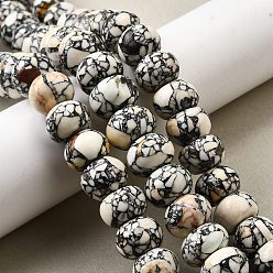 Папайя Оранжевый Синтетических нитей бирюзовые бусы, окрашенные, рондель, papayawhip, 14~15x9~11 мм, отверстие : 1 мм, около 38 шт / нитка, 15.55'' (39.5 см)