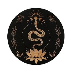 Змея Деревянная маятниковая доска, биолокация гадальная доска, для колдовства принадлежности для викканского алтаря, плоско-круглые, змея, 100 мм