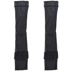 Черный Нарукавники из полиэстерового кружева для женщин, чёрные, 470x110x2 мм