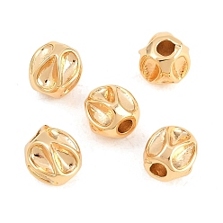Настоящее золото 18K Латунные бусины, без никеля , самородки, реальный 18 k позолоченный, 6x6x6 мм, отверстие : 1.8 мм