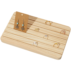 Античный Белый Прямоугольные деревянные подставки для сережек, органайзер для украшений для хранения серег, старинный белый, 16.8x27.6x1.7 см