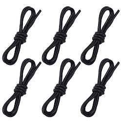 Черный Круглый вощеный шнурок, чёрные, 800x3 мм