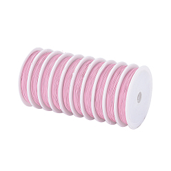 Pink Tiger Tail Wire, Nylon-coated Stainless Steel Wire, Pink, 0.38mm, about 164.04 Feet(50m)/roll