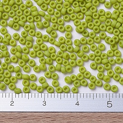 (RR2316) Matte Opaque Lime MIYUKI Round Rocailles Beads, Japanese Seed Beads, 11/0, (RR2316) Matte Opaque Lime, 2x1.3mm, Hole: 0.8mm, about 50000pcs/pound
