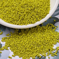 (DB2283) Матовый Непрозрачный Глазированный Цитрон Бусины miyuki delica, цилиндр, японский бисер, 11/0, (дб 2283) матовый матовый глазированный цитрон, 1.3x1.6 мм, отверстия: 0.8 мм, около 10000 шт / мешок, 50 г / мешок