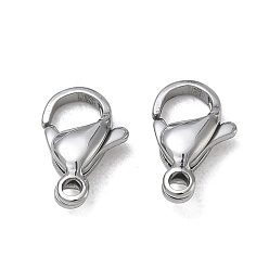 Stainless Steel Color 304 Stainless Steel Lobster Claw Clasps, Stainless Steel Color, 11x7x3.5mm, Hole: 1.4mm, about 58pcs/bag