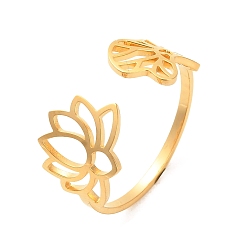 Цветок 304 открытые манжеты из нержавеющей стали, цветок, размер США 8 (18.1 мм)