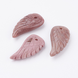 Родохрозит Природные подвески родохрозите, крыло, 24.5x12x5 мм, отверстие : 1 мм