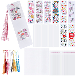 (52) Непрозрачная лаванда Наборы для изготовления книг своими руками, включая прозрачную акриловую доску, чистый лист бумаги, кистями, УФ-наклейки, разноцветные, 116~120x36~43x0.5 мм