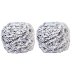 Серый Полиэфирная пряжа, нитки для ручного вязания, для свитера шарфа ткань рукоделие ремесло, серые, 18~22x0.5 мм, около 35.00 ярдов (32 м) / моток