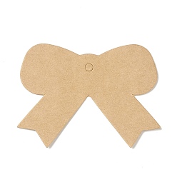 BurlyWood 100Pcs Blank Kraft Paper Gift Tags, Bowknot, BurlyWood, 4.9x6.5x0.05cm, Hole: 3.5mm