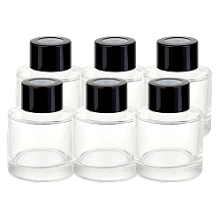 Electrophoresis Black Стеклянная бутылка для ароматерапии Benecreat, с крышкой из оксида алюминия и заглушкой из полипропилена, пластиковая воронка и переносные пипетки, электрофорез черный, 49.5x68.5 мм, емкость: 50 мл (1.69 жидких унций), 6 шт