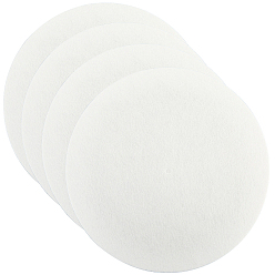 Белый Фетровые подложки для компакт-дисков, коврики для пластинок, плоско-круглые, белые, 295x3 мм, отверстие : 7 мм