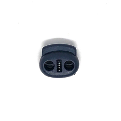 Прусский Синий Нейлоновый шнур фиксирует зажимы на концах, застежка-кнопка с двойным отверстием на шнурке, берлинская лазурь, 1.8x2 см, отверстие : 4 мм