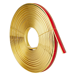 Золотистый U-образные самоклеящиеся защитные полосы из ПВХ, для шкафа, гардероба, стола, столешницы, деревянной доски, золотые, 15 мм, 10 м / рулон