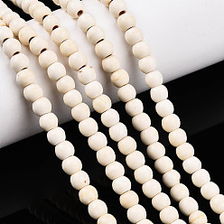 Магнезит Синтетические бусины из магнезита, круглые, 4 мм, отверстие : 1 мм, около 90 шт / нитка