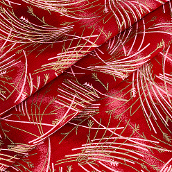 Rouge Tissu en coton à motif d'écailles de poisson, rectangle, rouge, 1000x1500x0.2mm
