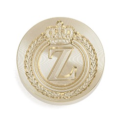 Letter Z Золотистый тон корона начальная восковая печать латунные штампы головки, для сургучной печати, Письмо Z, 25x14.5 мм, отверстие : 7 мм