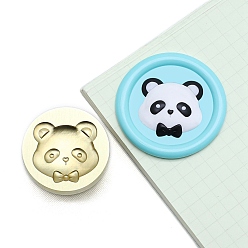 Панда Круглые латунные головки штампа, золотые, панда, 25 мм