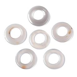 Серый агат Природные серые агаты подвески, кольцо, 48~57x6 мм, отверстие : 26~27 мм