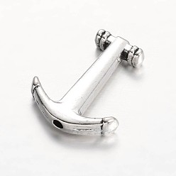 Античное Серебро Шарики сплава якорные, античное серебро, 17x14x3 мм, отверстие : 1.5 мм