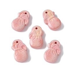 Светло-Коралловый Подвески из натурального радужного алашанского агата, окрашенные, подвески для монетных мешочков, свет коралловый, 15.5~16x9~9.5x4~4.5 мм, отверстие : 1.2 мм