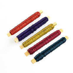 (52) Непрозрачная лаванда Круглая железная проволока, разноцветные, 24 датчик, 0.5 мм, около 164.04 футов (50 м) / рулон, 10 рулонов / набор