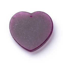 Purple Dyed Natural Gemstone Pendants, Mixed Shape, Purple, 48~67x35~48x6.5~7.5mm, Hole: 1.5~2mm