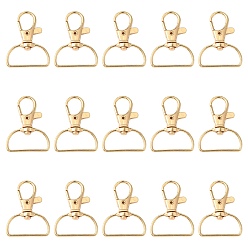 Light Gold Застежками сплава поворотные, кошелек делает выводы, золотой свет, 4x2.9x0.5 см, отверстие : 12x9 мм, Внутренний диаметр: 2.6x0.9 cm