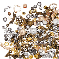 Mixed Shapes 1сумка из тибетского сплава с бусинами, разноцветные, разнообразные, 3.5~17x3.5~31.5x1.5~7.5 мм, отверстие : 1~2.5 мм