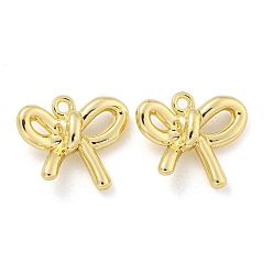 Золотой Стойки подвески обшивки сплава, бантом прелести, золотые, 15.5x19.5x6 мм, отверстие : 1.8 мм