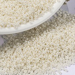 (RR592) Antique Ivory Pearl Ceylon MIYUKI Round Rocailles Beads, Japanese Seed Beads, (RR592) Antique Ivory Pearl Ceylon, 15/0, 1.5mm, Hole: 0.7mm, about 5555pcs/bottle, 10g/bottle