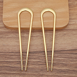 Золотой Вилок волос сплава, аксессуары для волос для женщин, золотые, 97x24 мм