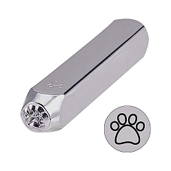 Платина Железные штампы, Картина: отпечаток стопы, платина, 65.5x10 мм