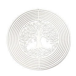 Дерево 201 подвески/звенья из нержавеющей стали, гравированные металлические украшения, дерево, 147x0.3 мм, отверстие : 2.8 мм