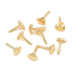 Настоящее золото 18K Латунные штифты, булавки, подвески, сердце, реальный 18 k позолоченный, 6x4x3.5 мм, штифты : 0.7 мм