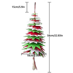 Разноцветный Подвесные украшения на елку из нетканых материалов, для домашней стены, подвесные украшения на елку, красочный, 580x180 мм