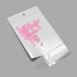 Clear Pearl Film OPP Cellophane Bags, Self-Adhesive Sealing, with Hang Hole, Rectangle, Clear, 15.5x10cm