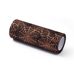 Легкий Лосось Сетчатые ленты с пауками, тюль ткань, Тюль-рулонная ткань для юбки, светлый померанцевый, 6 дюйм (15 см), о 10yards / рулон (9.144 м / рулон)