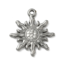 Нержавеющая Сталь Цвет 304 подвески из нержавеющей стали, солнце, цвет нержавеющей стали, 22x20x2 мм, отверстие : 1.6 мм