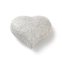 Платина Стойки обшивки латунные бусины, без кадмия и без свинца, долговечный, сердце, с блеском, платина, 21.5x25x9.5 мм, отверстие : 3.5 мм