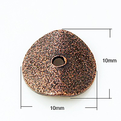 Rotkupfer Legierung wellige Spacer Perlen, Twist, Rotkupfer, 10x10x0.5 mm, Bohrung: 1 mm