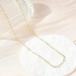 Настоящее золото 18K Латунные овальные ссылка цепи ожерелья, долговечный, стойки покрытие, без свинца и без кадмия, реальный 18 k позолоченный, 18.43 дюйм (46.8 см)