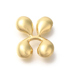 Letter X Стойки обшивки латунные бусины, письмо-шар, для изготовления именных ожерелий, долговечный, без свинца и без кадмия, реальный 18 k позолоченный, Письмо X, 23x19.5x6.5 мм, отверстие : 2 мм