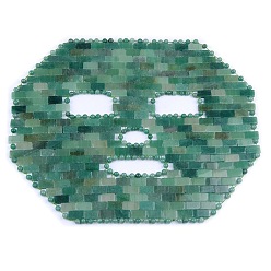 Зеленый Авантюрин Натуральные маски для сна с зеленым авантюрином, инструменты для косметического массажа для охлаждающего массажера для лица, инструменты для медитации йоги, 240x290 мм