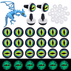 Бледно-Зеленый Стеклянный светящийся глаз для куклы-ремесла, мягкая игрушка глаз, для поделок куклы игрушки кукольные плюшевые животные изготовление, светится в темноте, бледно-зеленый, 17.5x12 мм