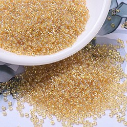 (RR251) Прозрачный Светлый Топазовый AB Миюки круглые бусины рокайль, японский бисер, 11/0, (rr 251) прозрачный светлый топаз, 2x1.3 мм, Отверстие : 0.8 мм , около 5500 шт / 50 г